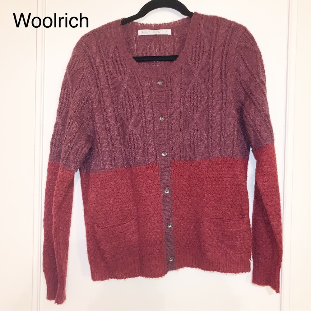 Woolrich Purple & Maroon Knit Large Sweater